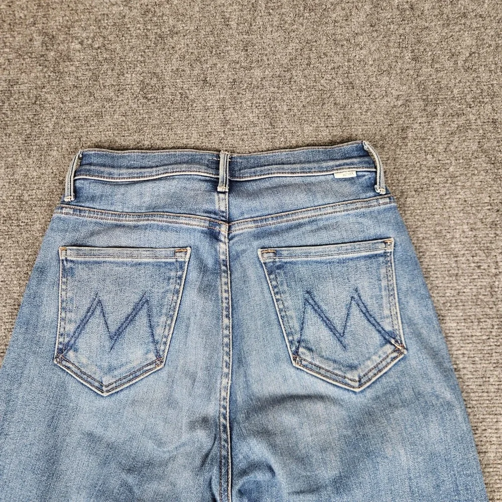 Mother High Waisted Tunnel Vision Sneak Jeans Blue Wide Leg 1338-686 Size 25